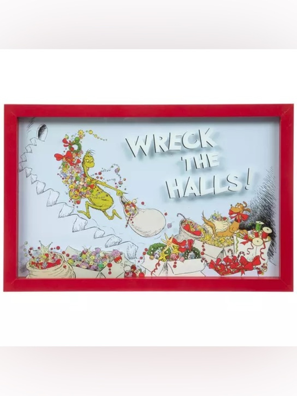 Grinch Wreck The Halls Framed Wall Decor